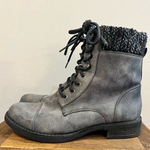 ALDO Women's Retro Suede Lace Up Combat Boots- Size 9